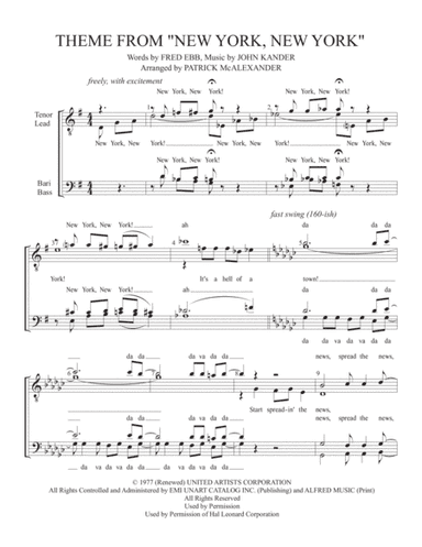 Theme From "New York, New York" (arr. Patrick McAlexander)