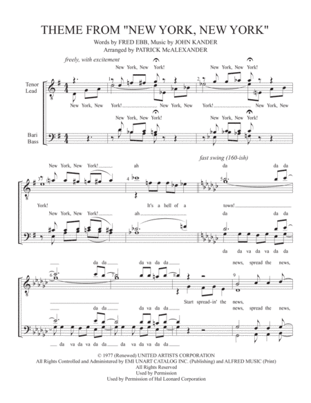 Theme From "New York, New York" (arr. Patrick McAlexander)