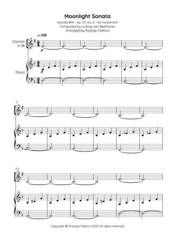 Moonlight Sonata (arr. Rodrigo Faleiros)