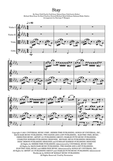 Stay (arr. Henrique F Mangoni)