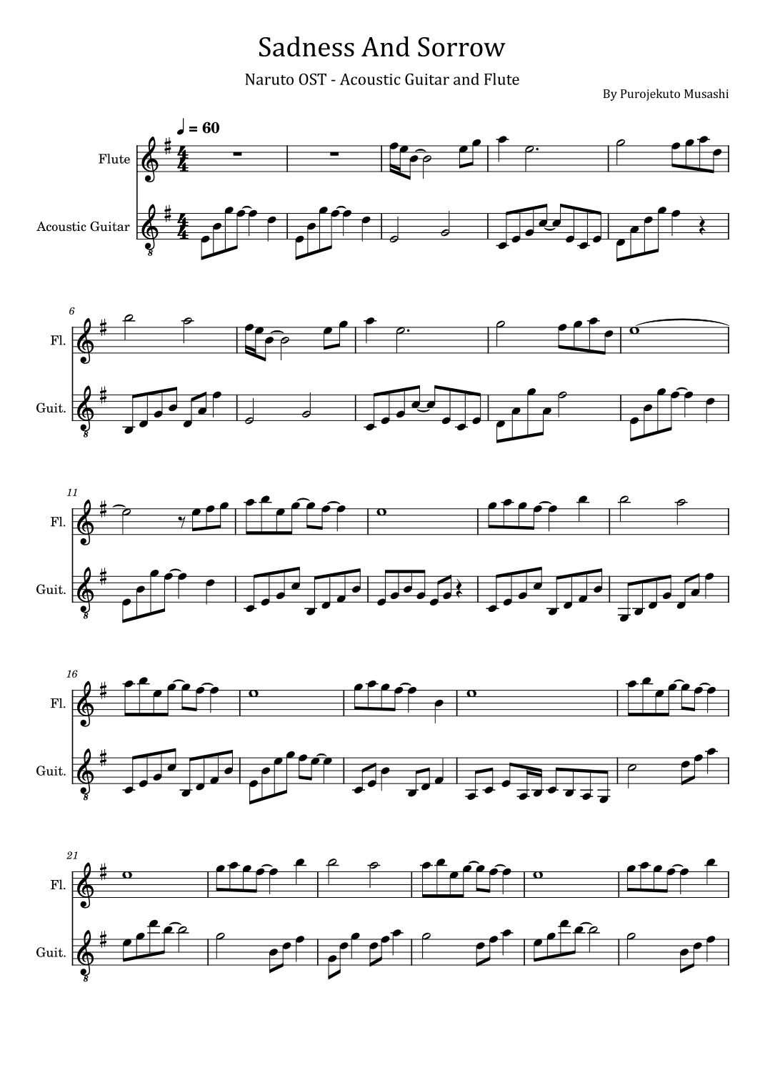 Sadness And Sorrow (arr. poon)