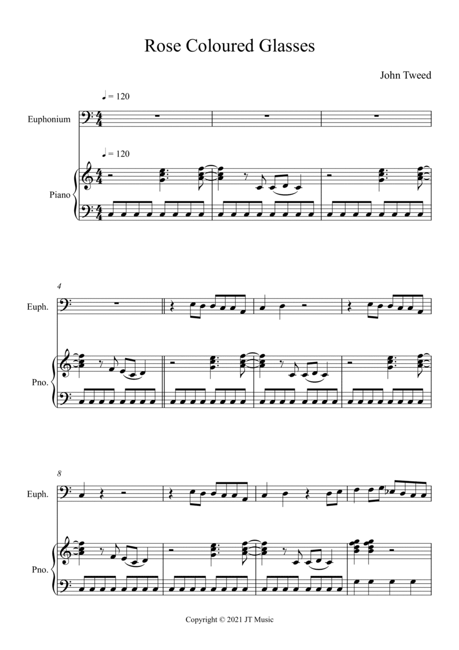 Rose Coloured Glasses - Euphonium and Piano