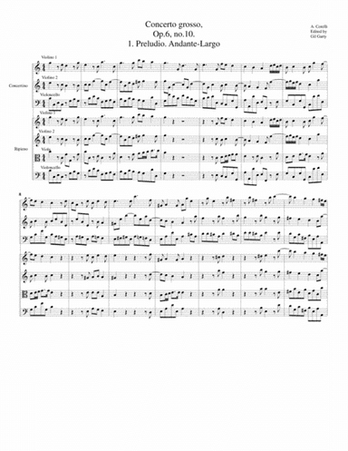 Concerto grosso, Op.6, no.10 (original) (arr. Gil Garty)