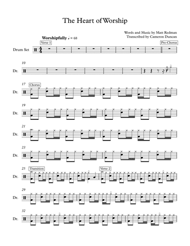 The Heart Of Worship (when The Music Fades) (arr. Cameron Duncan)
