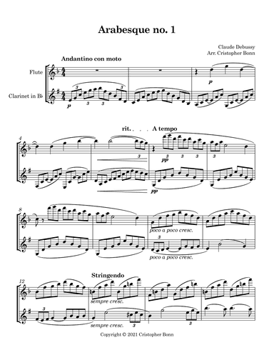 Arabesque no. 1 (arr. Cristopher Bonn)