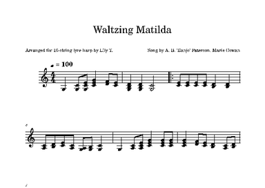 Waltzing Matilda (arr. Lily T.)