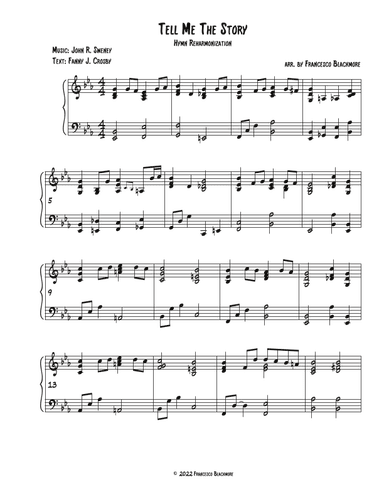 Tell Me The Story of Jesus (Hymn Reharmonized) (arr. Francesco Blackmore)