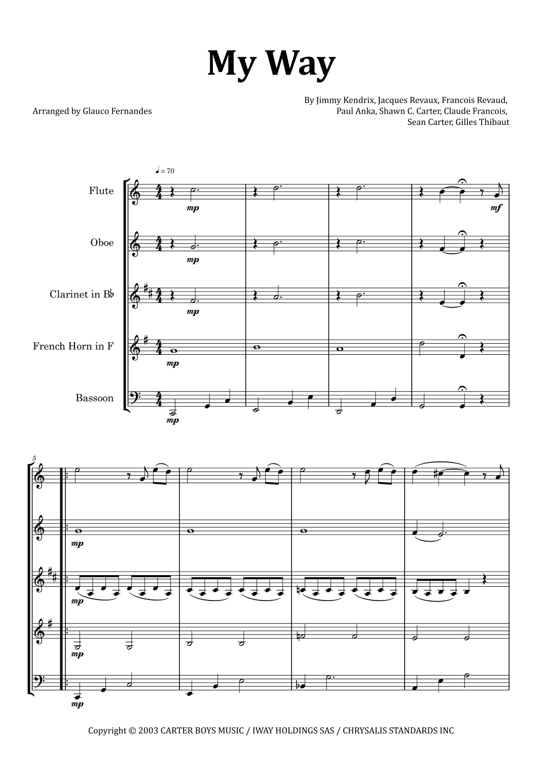 I Did It My Way (arr. Glauco Fernandes)