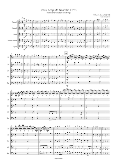 Jesus, Keep Me Near the Cross - Score Only (arr. Isaac Gonçalves)