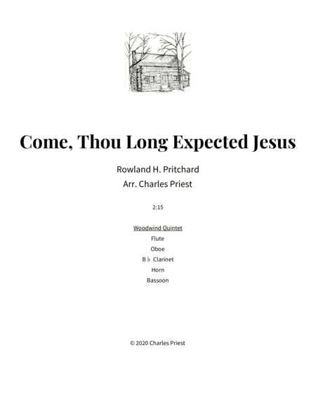 Come, Thou Long Expected Jesus (arr. Charles Priest)