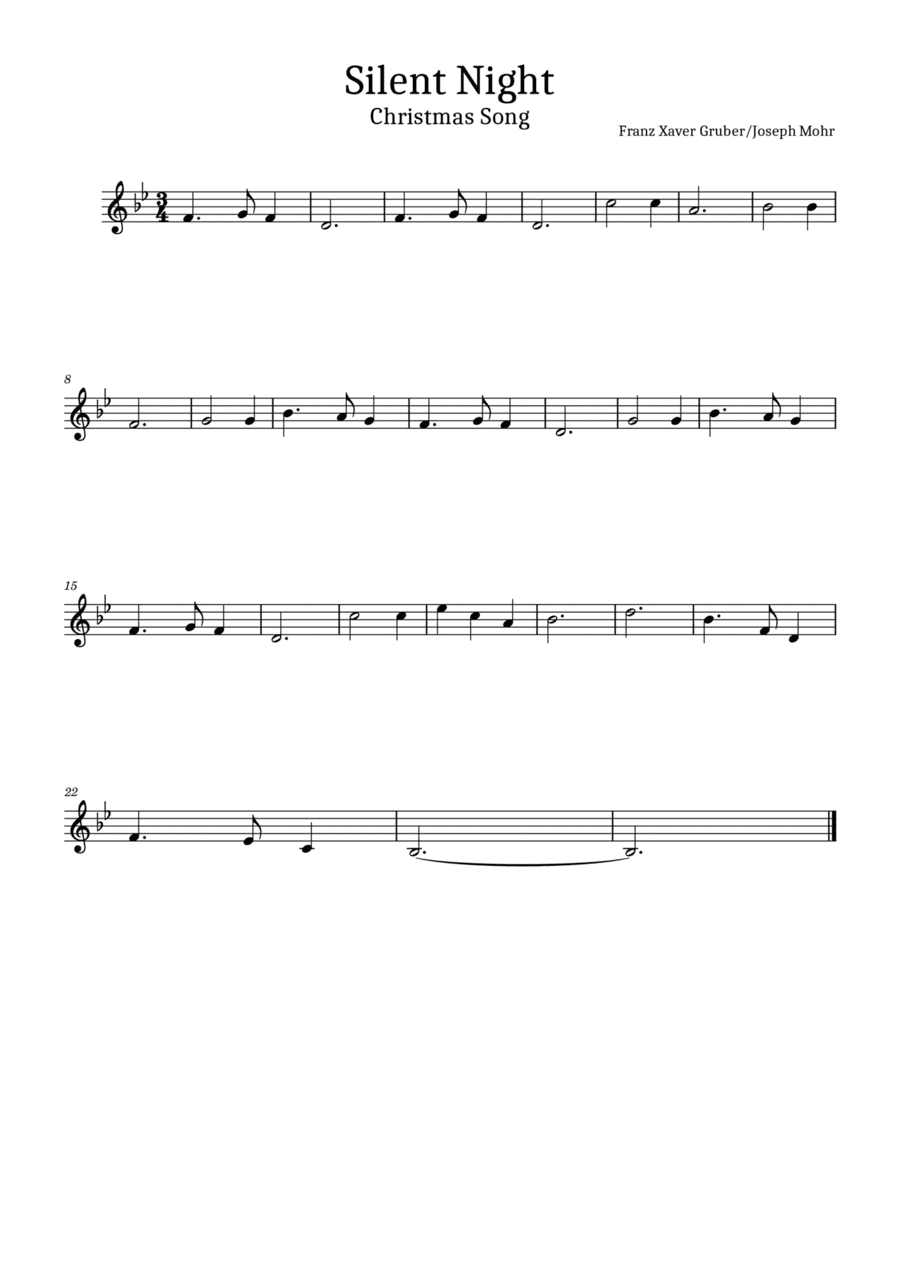 Silent Night Flute (arr. Dias)