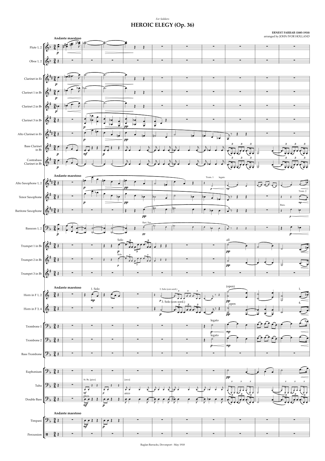 Heroic Elegy (arr. John Ivor Holland)