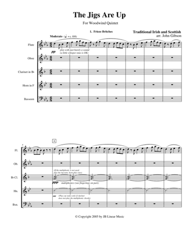 The Jigs are Up - Celtic Music for Woodwind Quintet (arr. John Gibson)