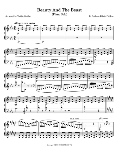 Beauty And The Beast (arr. Todd J. Scallan)