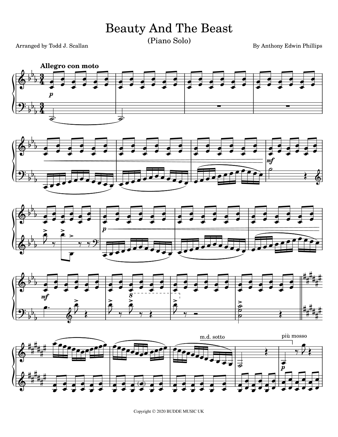 Beauty And The Beast (arr. Todd J. Scallan)