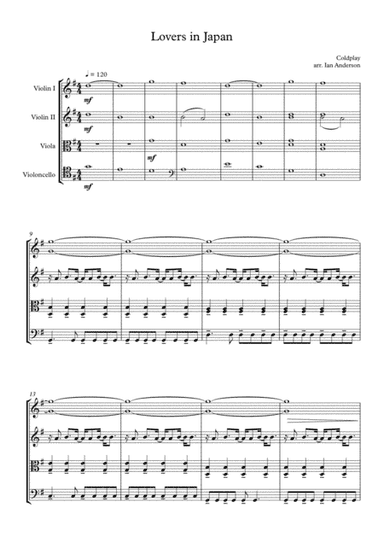 Lovers In Japan (arr. Ian Anderson)