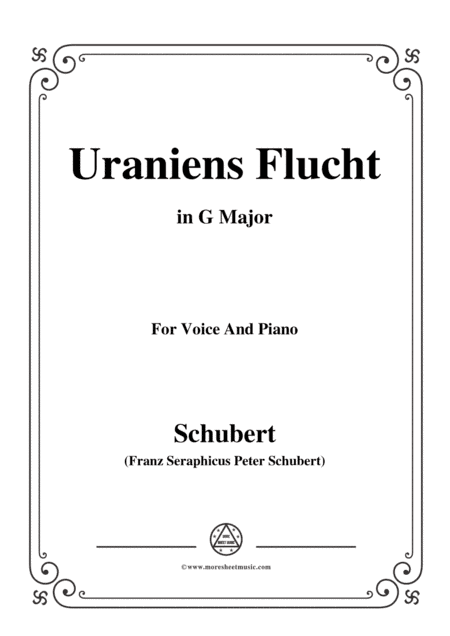 Schubert-Uraniens Flucht(Urania's Flight),D.554,in G Major,for Voice&Piano (arr. MSM)
