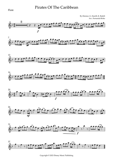 Pirates Of The Caribbean (arr. Fernando Britto)