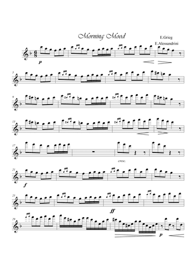 The Morning Mood Trio (only flute) (arr. Ester Alessandrini)
