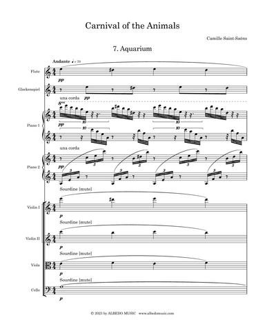 The Aquarium from the Carnival of the Animals for Chamber Orchestra (arr. Doug Clyde)