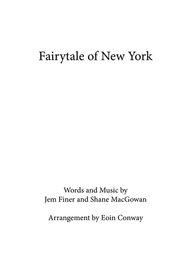 Fairytale Of New York (arr. Eoin Conway)