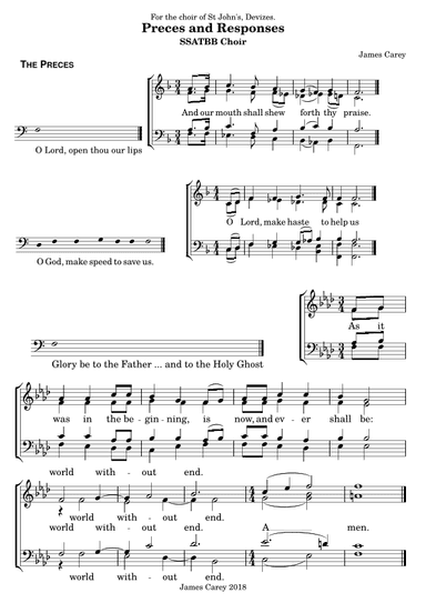 Preces and Responses - J Carey