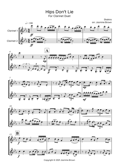 Hips Don't Lie (arr. Jasmine Brown)