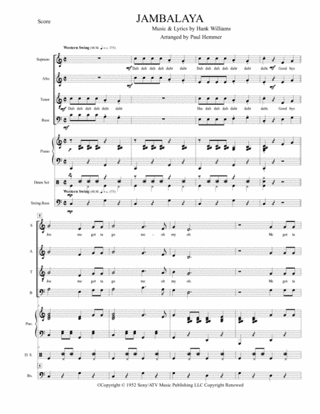 Jambalaya (on The Bayou) (arr. Paul Hemmer)