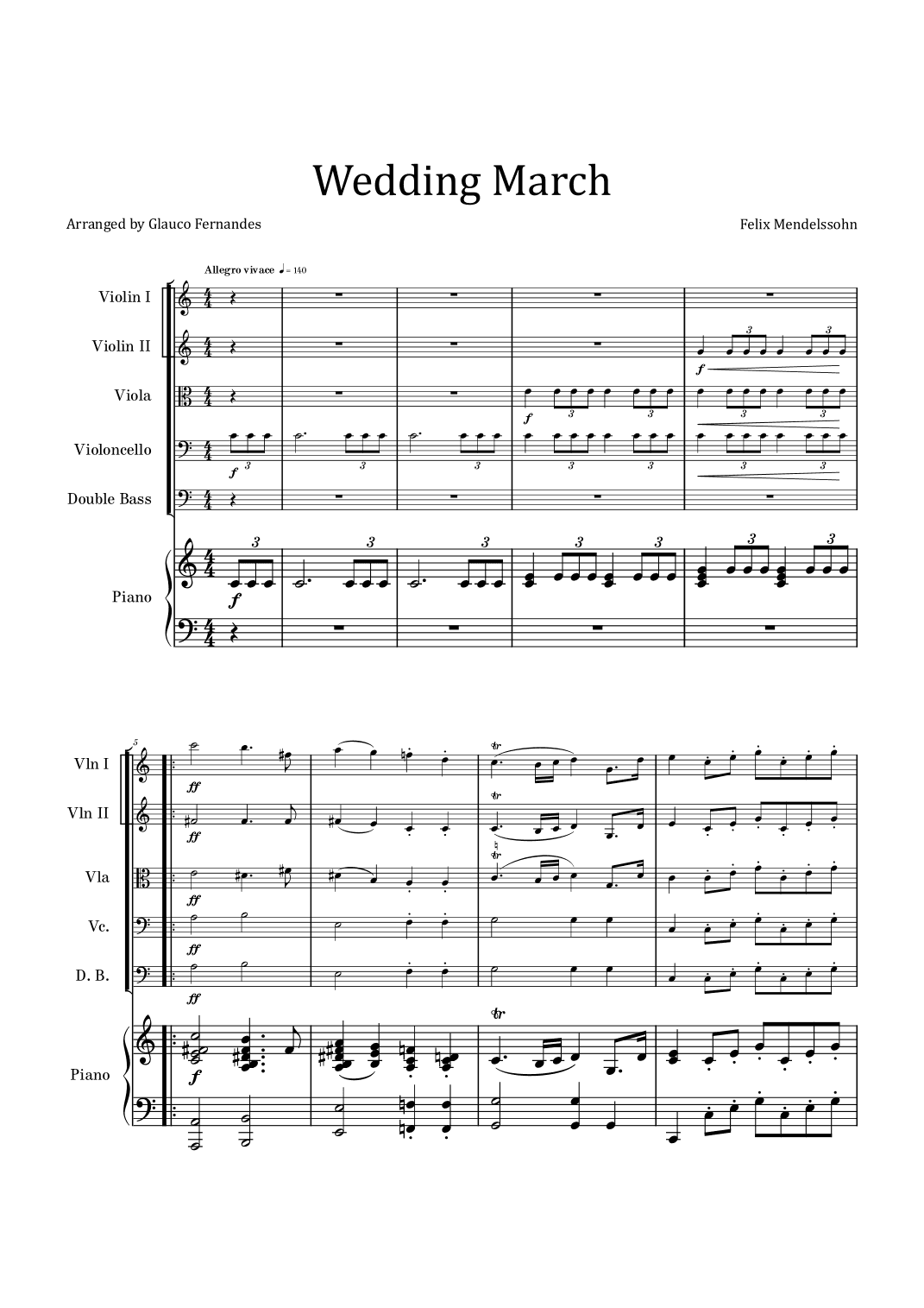 Wedding March (arr. Glauco Fernandes)
