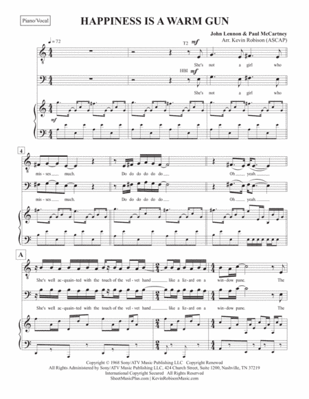 Happiness Is A Warm Gun (arr. Kevin Robison Music)