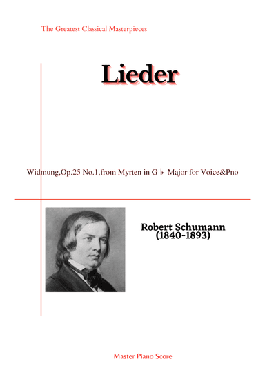 Schumann-Widmung,Op.25 No.1,from Myrten in G? Major (arr. MPS)