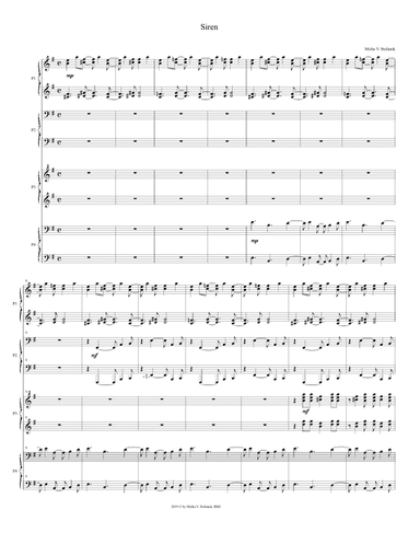 Siren for Piano Quartet, 2 piano 8 hands