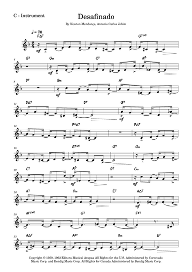 Desafinado (arr. Fabio Eduardo de Oliveira)