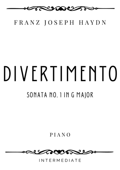Haydn - Divertimento (Sonata No. 1) in G Major - Intermediate (arr. Piacere Music Sheets)