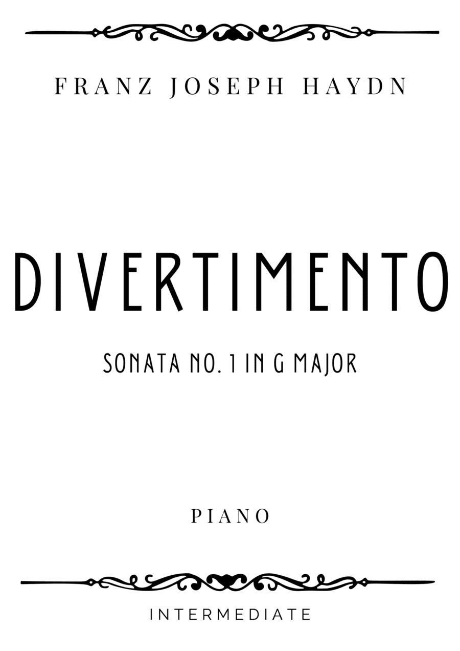 Haydn - Divertimento (Sonata No. 1) in G Major - Intermediate (arr. Piacere Music Sheets)