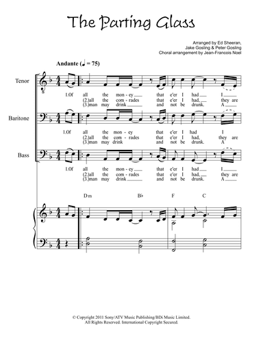 The Parting Glass (arr. Jean-Francois Noel)