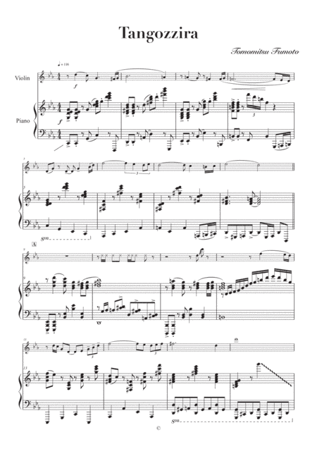 Tangozzira for Violin and Piano