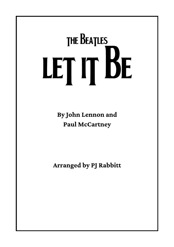 Let It Be (arr. PianoJohn)