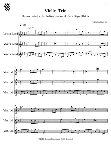Violin Trio