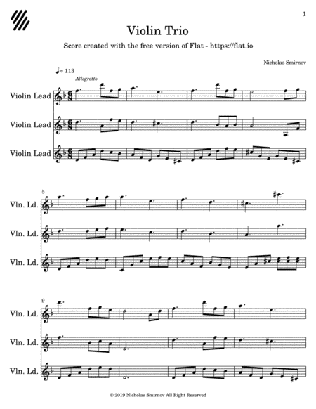 Violin Trio