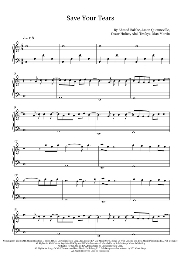 Save Your Tears (arr. Fernanda Moura)