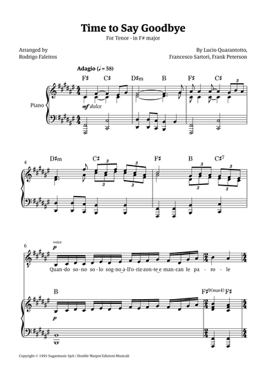 Time To Say Goodbye (arr. Rodrigo Faleiros)
