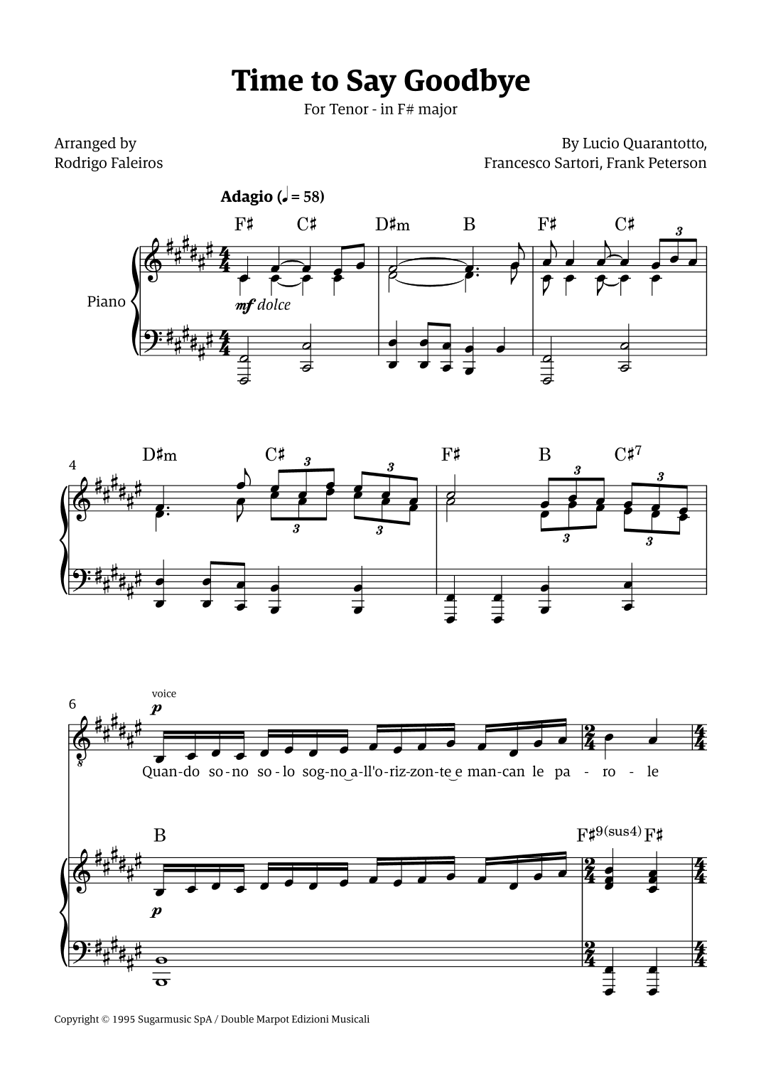 Time To Say Goodbye (arr. Rodrigo Faleiros)