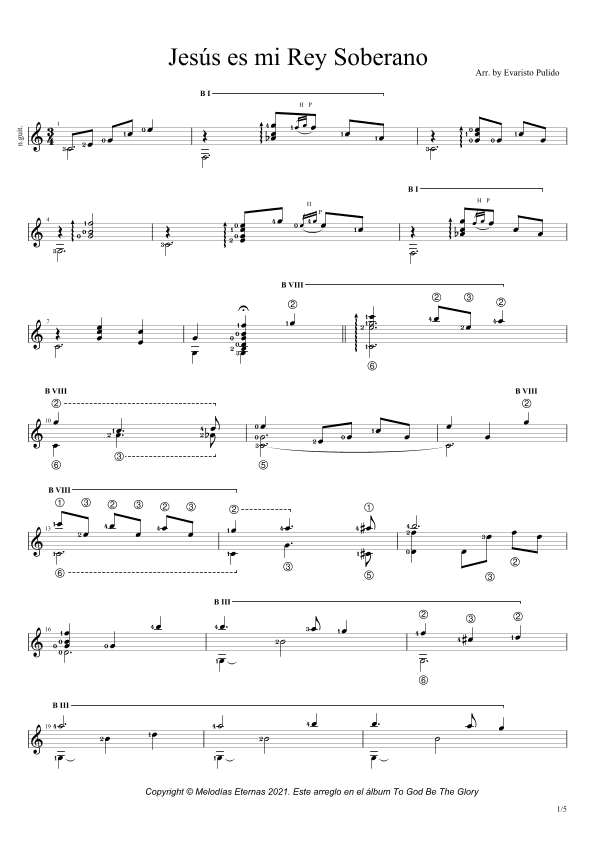 Jesús es mi Rey Soberano (arr. Evaristo Pulido)