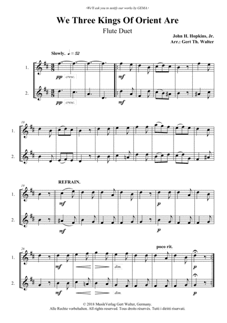 We Three Kings Of Orient Are (arr. Gert Th. Walter)