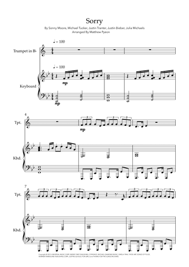 Sorry (arr. Matthew pyeon)
