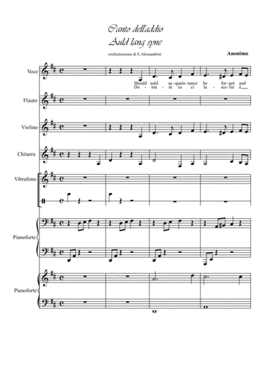 Auld lang syne (arr. Ester Alessandrini)
