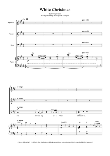 White Christmas (arr. Henrique F Mangoni)