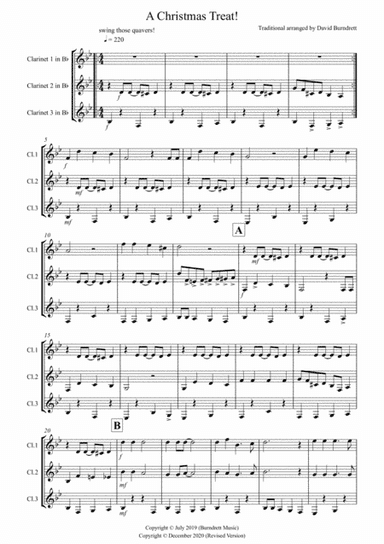 A Christmas Treat! for Clarinet Trio (arr. David Burndrett)