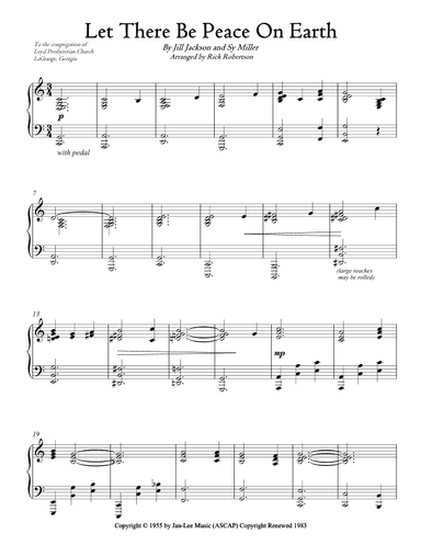 Let There Be Peace On Earth (arr. Rick Robertson)